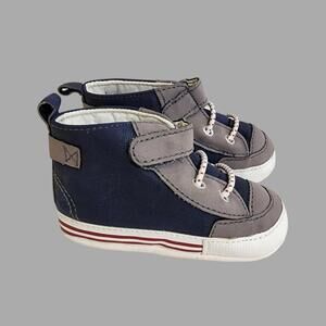 Blue/Grey Crib Sneakers, Kid's 3-6M